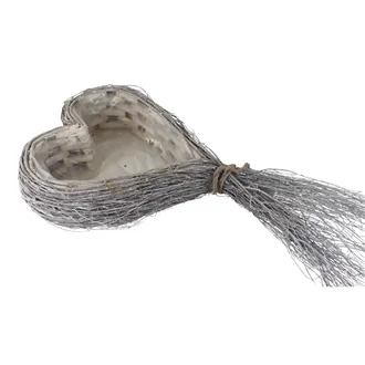 Wicker Planter Heart P2444/2