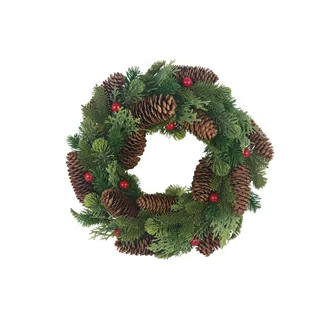 Christmas Wreath with Pine Cones P2486