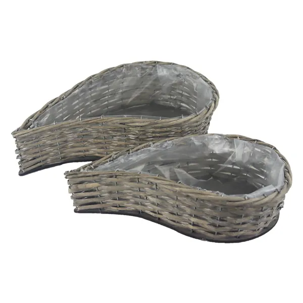 Wicker planter S/2 P2499