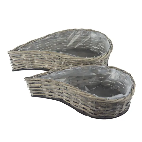 Wicker planter S/2 P2499