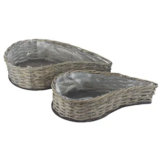 Wicker planter S/2 P2500