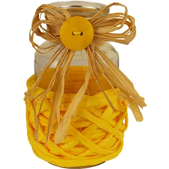 Vase with yellow decoration S0019