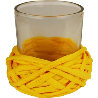Candleholder decorative yellow S0022