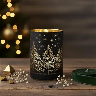 Decorative candle holder with LED S0478