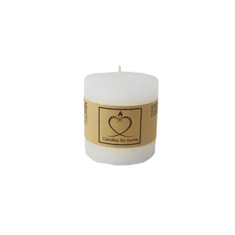 Rustic White Pillar Candle 7 x 7.5 cm S0574-01