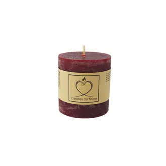 Rustic Red Pillar Candle 7 x 7.5 cm S0574-08
