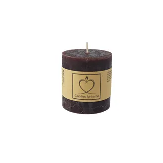 Rustic Brown Pillar Candle 7 x 7.5 cm S0574-18