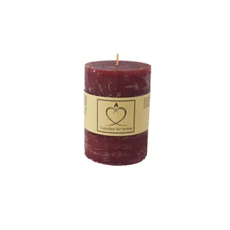 Rustic Red Pillar Candle 7 x 10 cm S0575-08