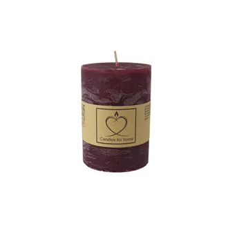 Rustic Dark Red Pillar Candle 7 x 10 cm S0575-11
