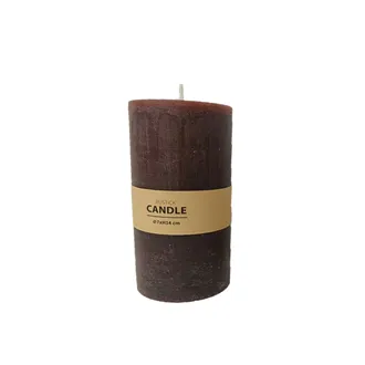 Rustic Brown Pillar Candle 7 x 10 cm S0575-18