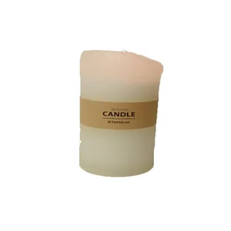 Rustic Cream Pillar Candle 7 x 10 cm S0575-26