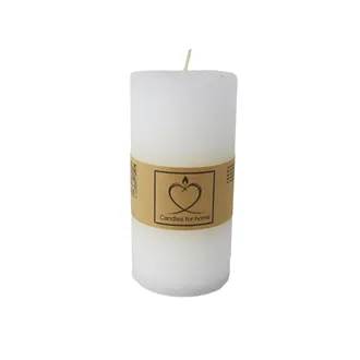 Rustic White Pillar Candle 7 x 14 cm S0576-01