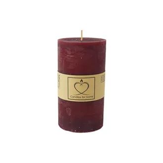 Rustic Red Pillar Candle 7 x 14 cm S0576-08