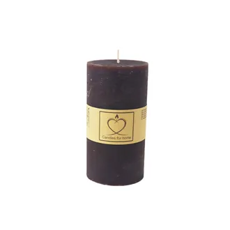 Rustic Brown Pillar Candle 7 x 14 cm S0576-18