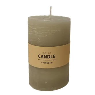 Rustic Grey Pillar Candle 7 x 14 cm S0576-21
