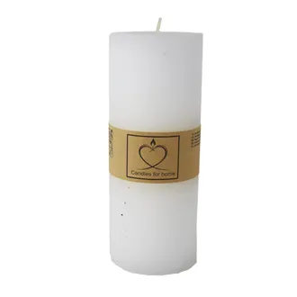 Rustic White Pillar Candle 7 x 19 cm S0577-01