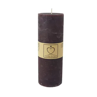 Rustic Brown Pillar Candle 7 x 19 cm S0577-18