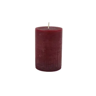 Rustic Red Pillar Candle 5 x 7.5 cm S0581-08