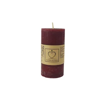 Rustic Red Pillar Candle 5 x 10 cm S0582-08