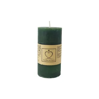 Rustic Green Pillar Candle 5 x 10 cm S0582-16