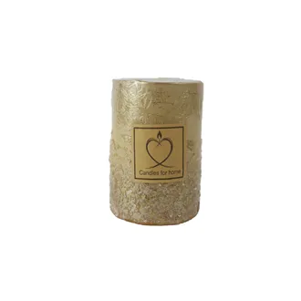 Metallic Gold Pillar Candle 7 x 10 cm S0583-29