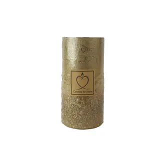 Metallic Gold Pillar Candle 7 x 14 cm S0584-29