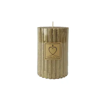 Metallic Gold Pillar Candle 8 x 12 cm S0586-29