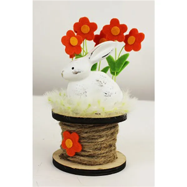 Fleece flowers on sticks 10cm, 16 Pcs. X0009