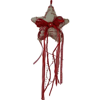Hanging star red, X0041