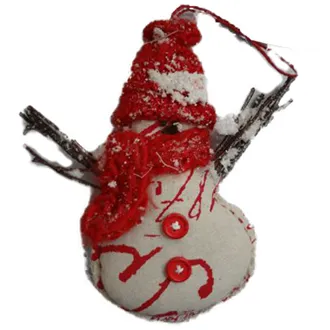Snowman to hang red, X0051