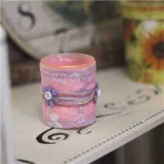 Candlestick with fabric X0154