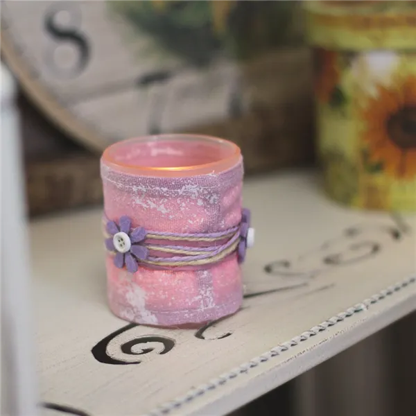 Candlestick with fabric X0154