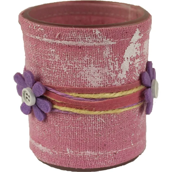 Candlestick with fabric X0154