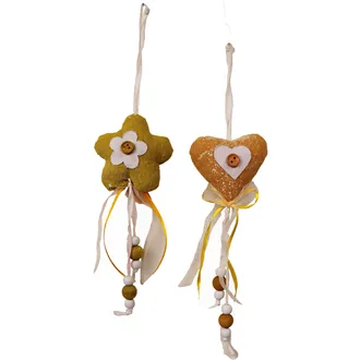 Decoration from cloth, 2 Pcs. X0156