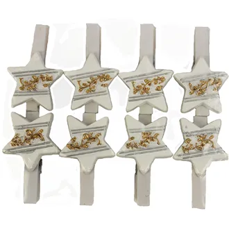 Stars clip, 8pcs X0375