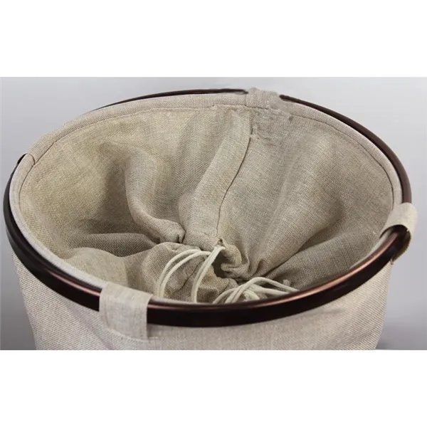 Textile basket white-beige X0598-01