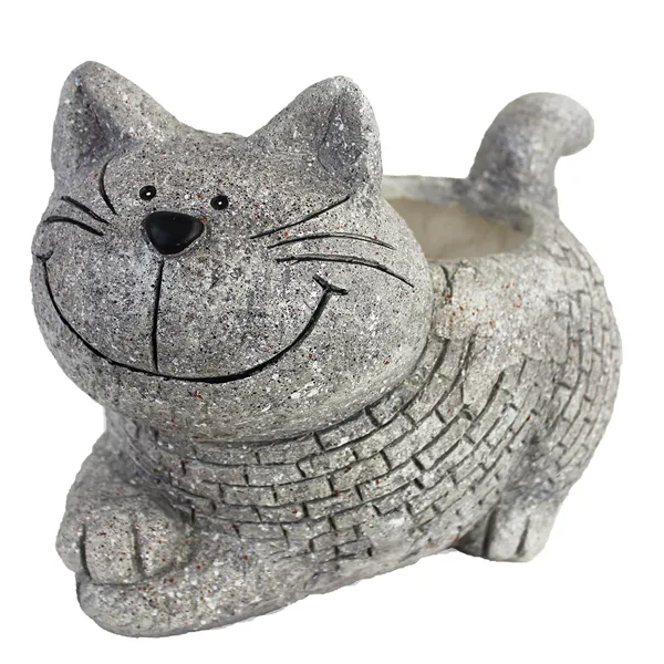 Decorative flower pot cat X0681 