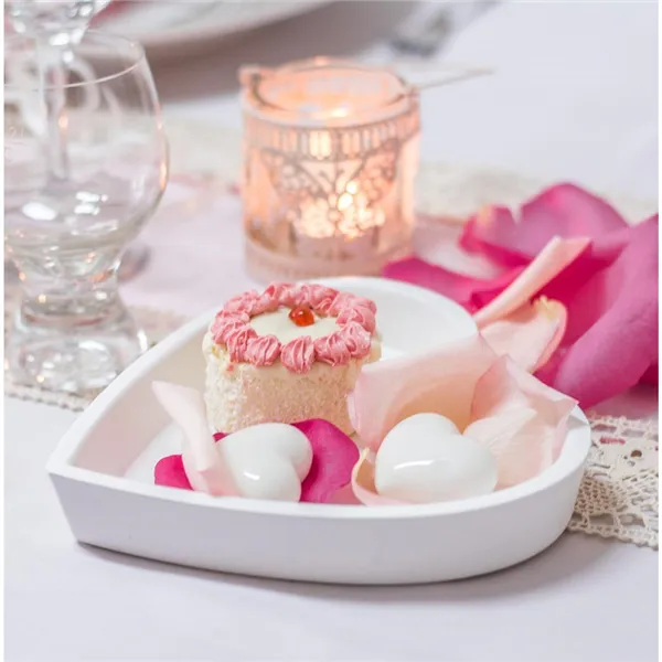 Heart white, 4pcs X1302-01