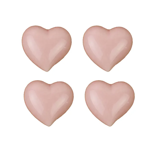 Heart pink, 4pcs X1302-05