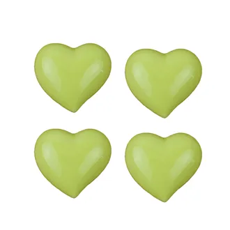 Heart green, 4pcs X1302-15