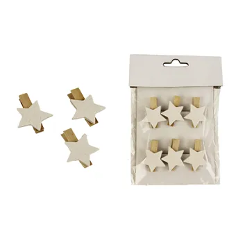 Stars clip, 6 pcs X1632