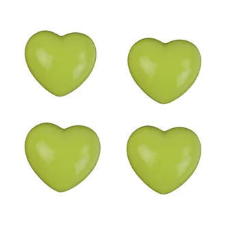 Heart green 4 pcs X1693-15