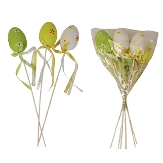 Egg Deco on Stick 6 pcs X2458