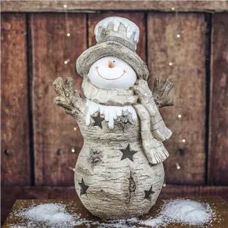 Snowman with LED lighting X2695