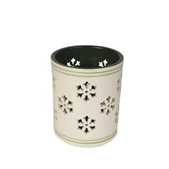 Candle holder with flakes X2848