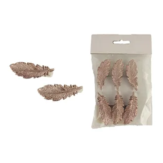 Feather clip, 6pcs X3502-05 