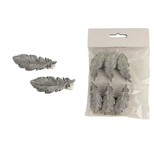 Feather clip, 6pcs X3502-28 