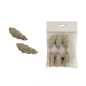 Feather clip, 6pcs X3502-29 