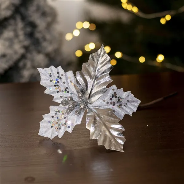 Decor. flower 10cm - on stick X3581/1