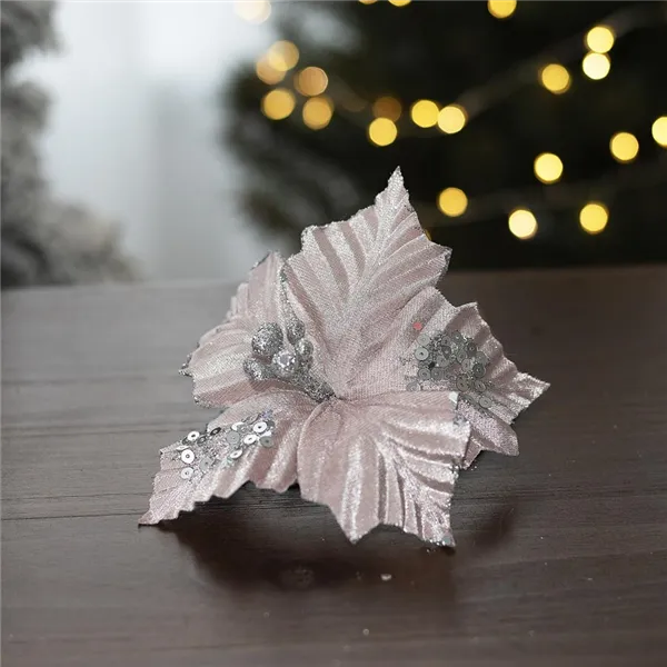 Decor. flower 10cm - on stick X3582/1